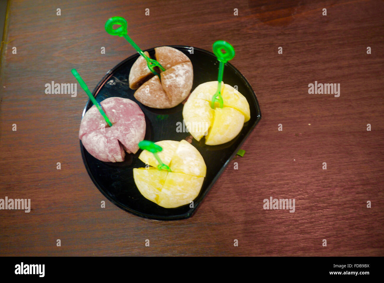 Gâteau de riz japonais traditionnel ou Daifuku mochi Banque D'Images