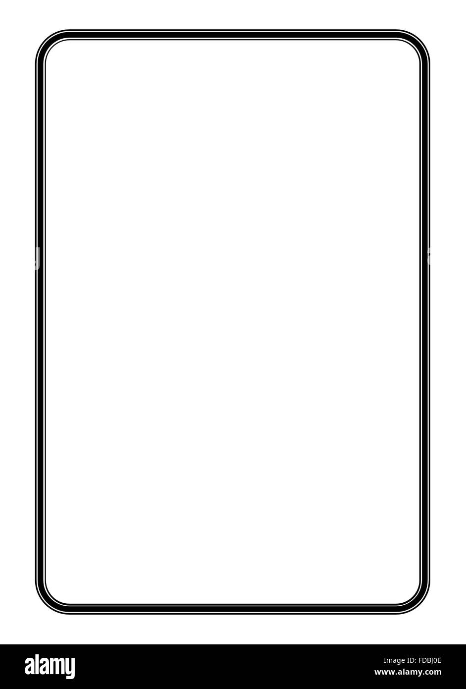 Une ligne large bordure de page sur un fond blanc Illustration de Vecteur