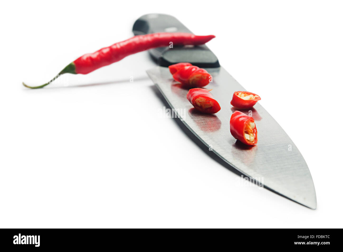 Couteau de coupe froid rouge Personne ne Banque D'Images