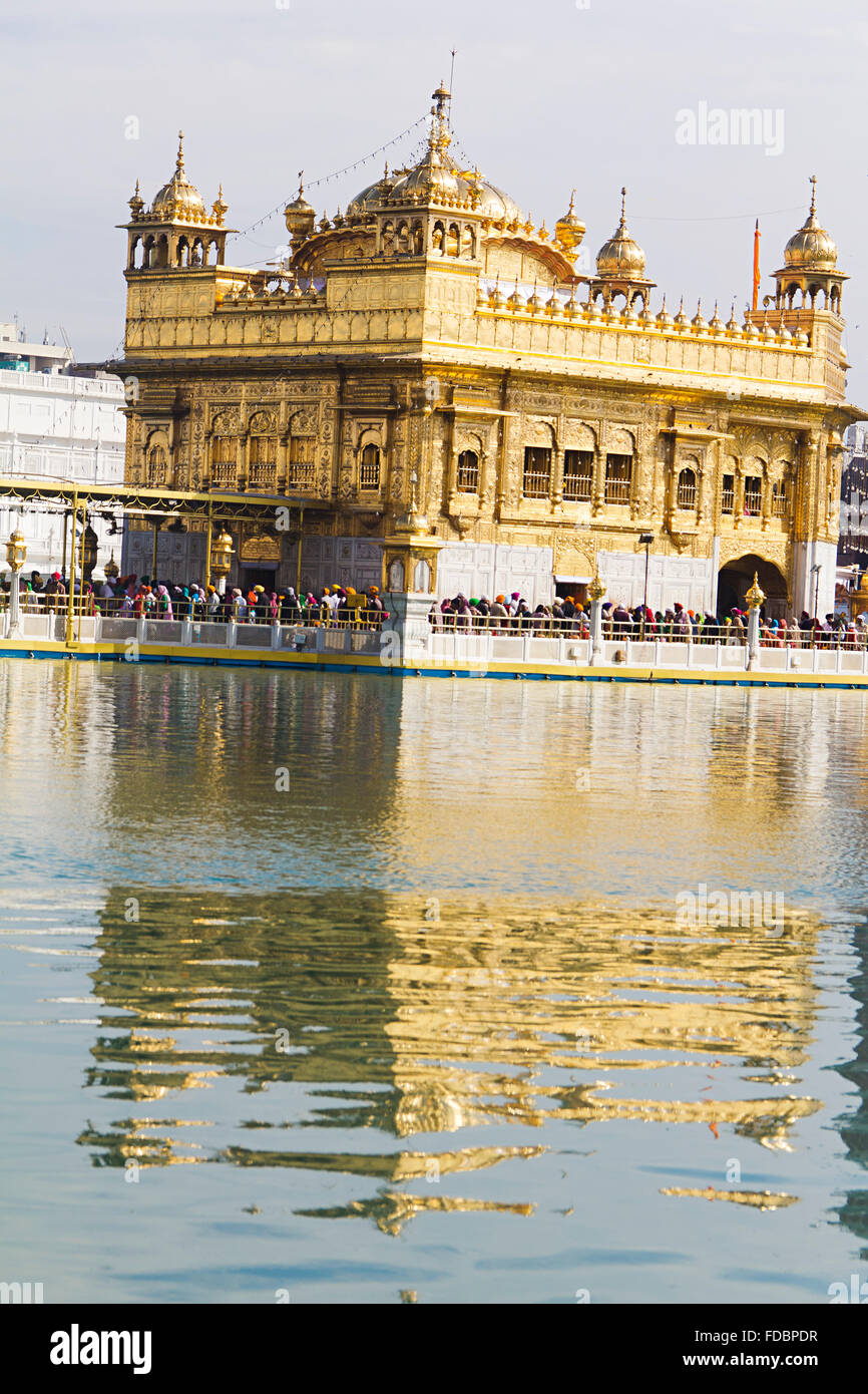 Des groupes ou des foules Golden Temple d'Amritsar Gurdwara Banque D'Images