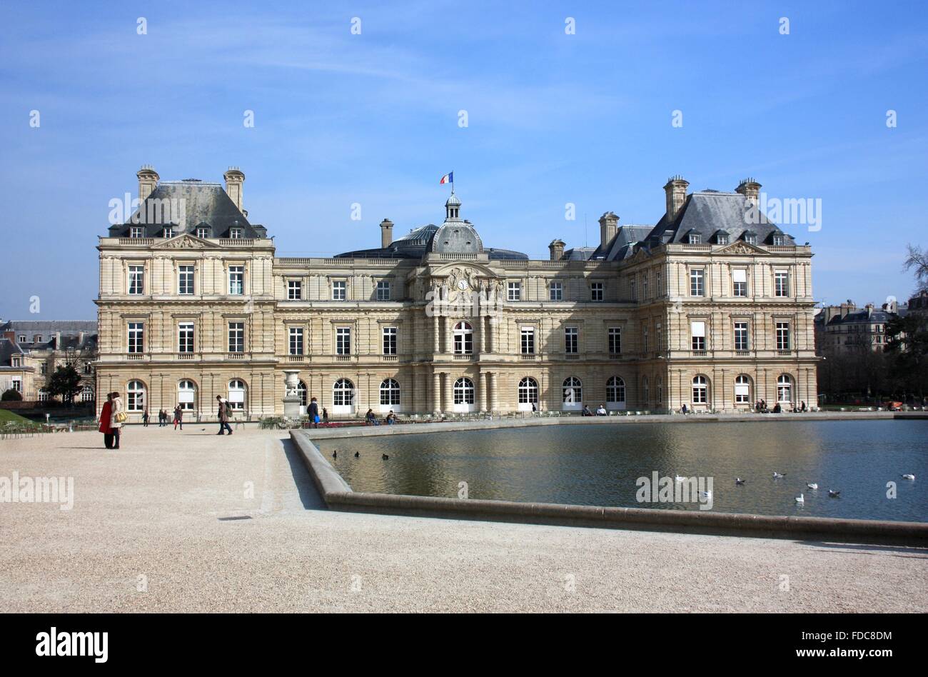 Palais du Luxembourg dans les jardins du Luxembourg. Paris, France Banque D'Images