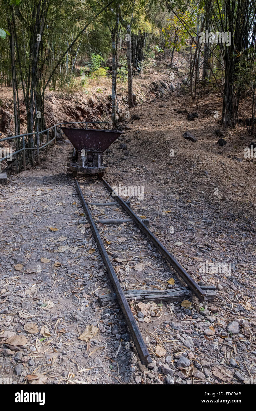 Siam Birmanie de chemin de fer de la mort de l'enfer, Col Konyu la coupe Banque D'Images