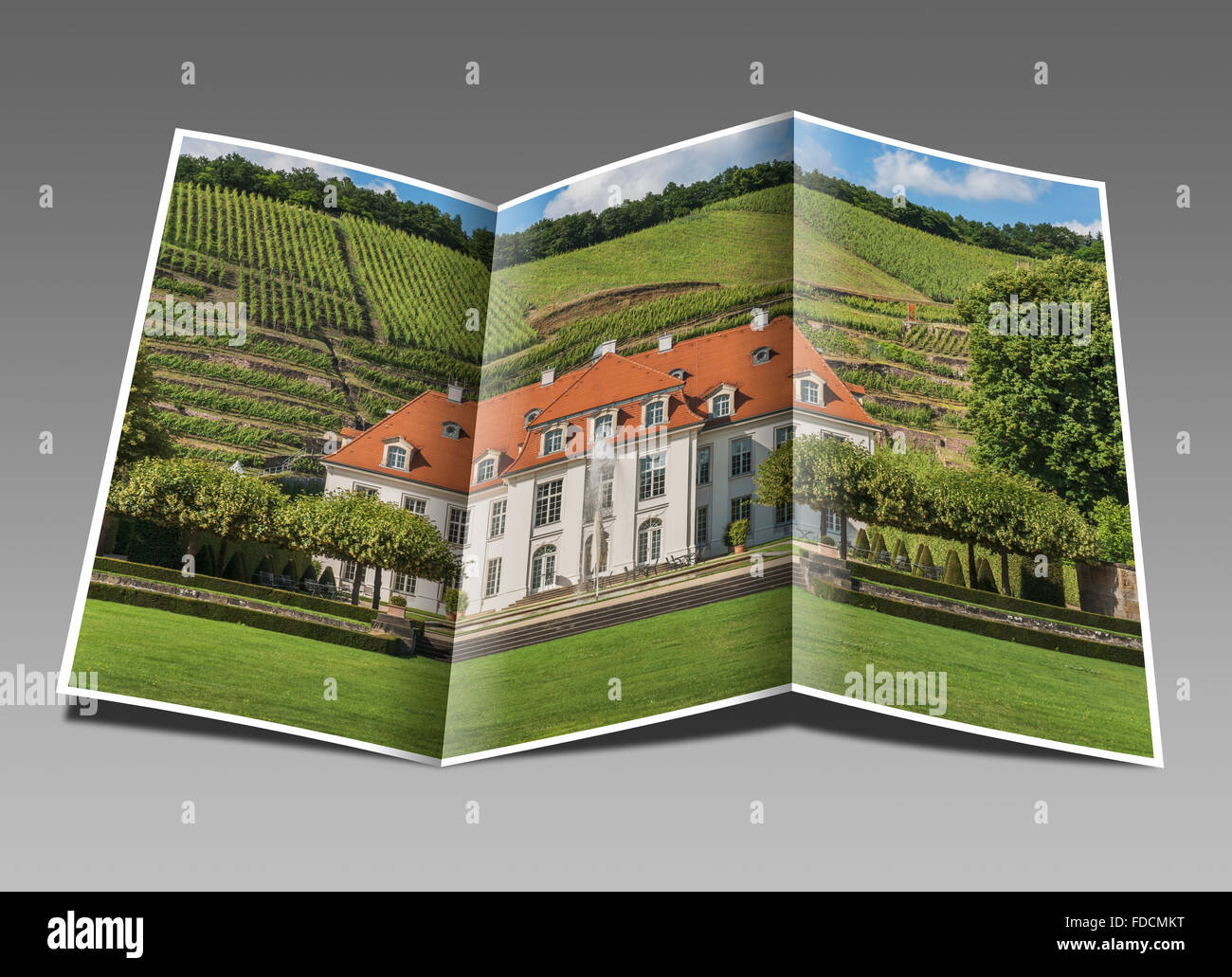 Le château baroque de Wackerbarth est un domaine viticole à Radebeul près de Dresde, Saxe, Allemagne, Europe Banque D'Images