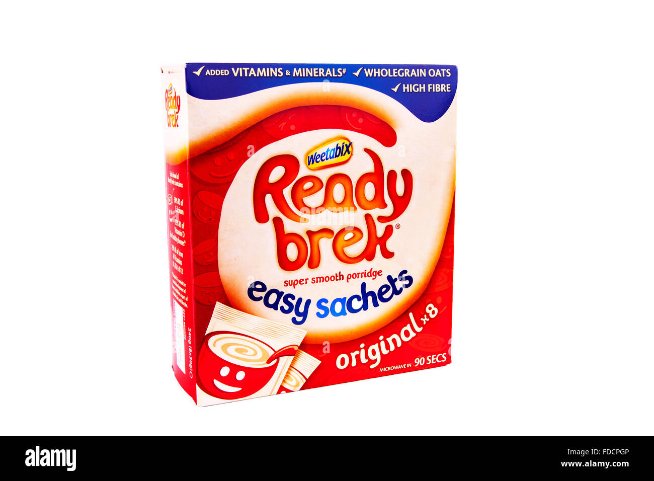 Prêt brek avoine bouillie de céréales pour petit déjeuner marque Weetabix boîte coupé g fond blanc isolé Banque D'Images