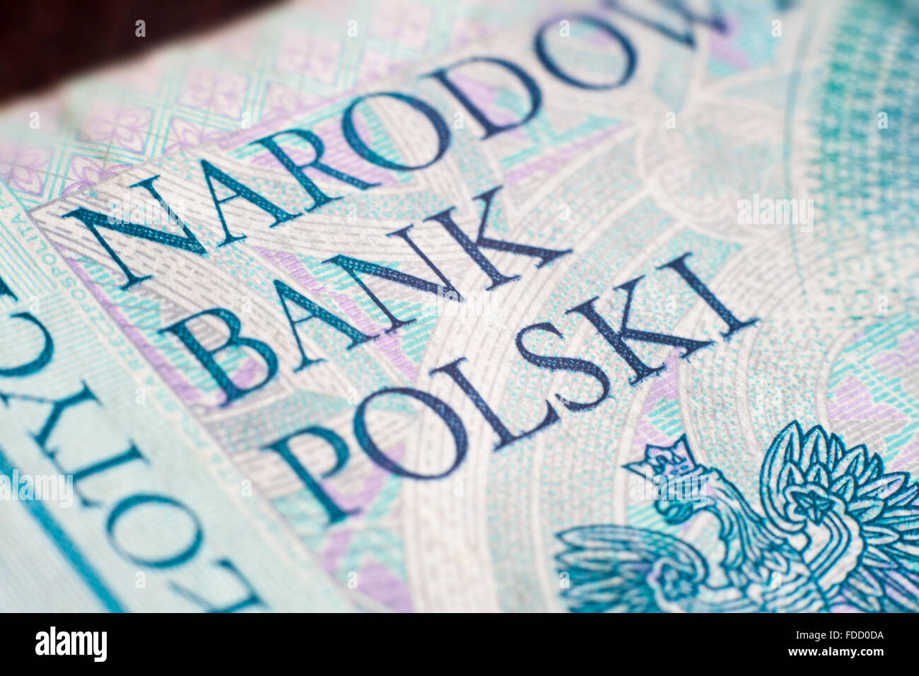 Close-up de la banque nationale de Pologne, le billet de 50 zloty Banque D'Images