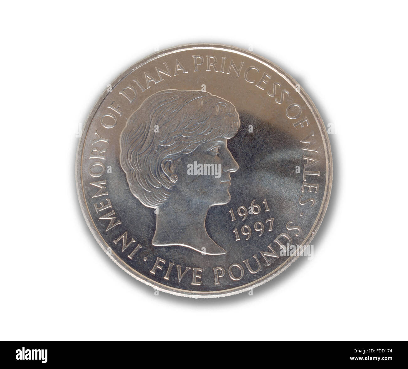 Princess Diana Memorial inverse €5 coins Banque D'Images