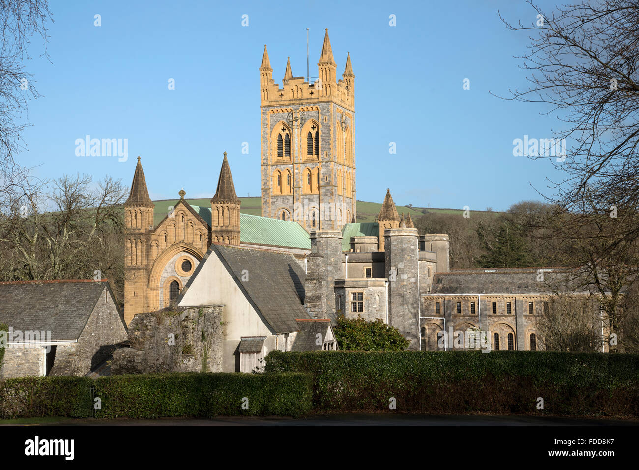 Abbaye de Buckfast et monastère dans le village de Totnes dans le sud du Devon England UK Banque D'Images