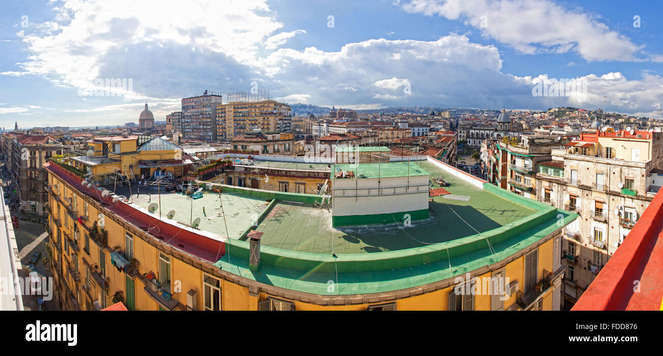 Vue panoramique de la ville de Naples, Italie Banque D'Images