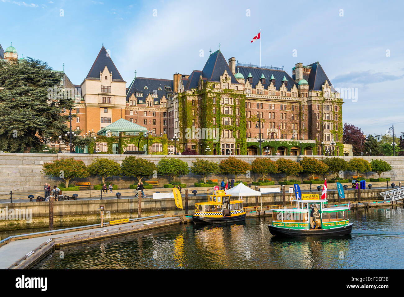L'hôtel Empress et du port intérieur, Victoria, Colombie-Britannique, Canada Banque D'Images