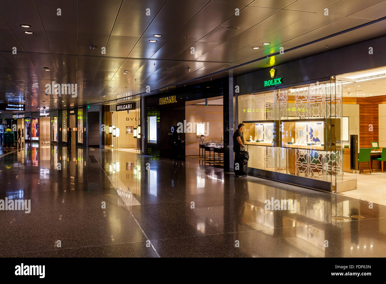 Duty Free, l'Aéroport International Hamad, Doha, Qatar Banque D'Images