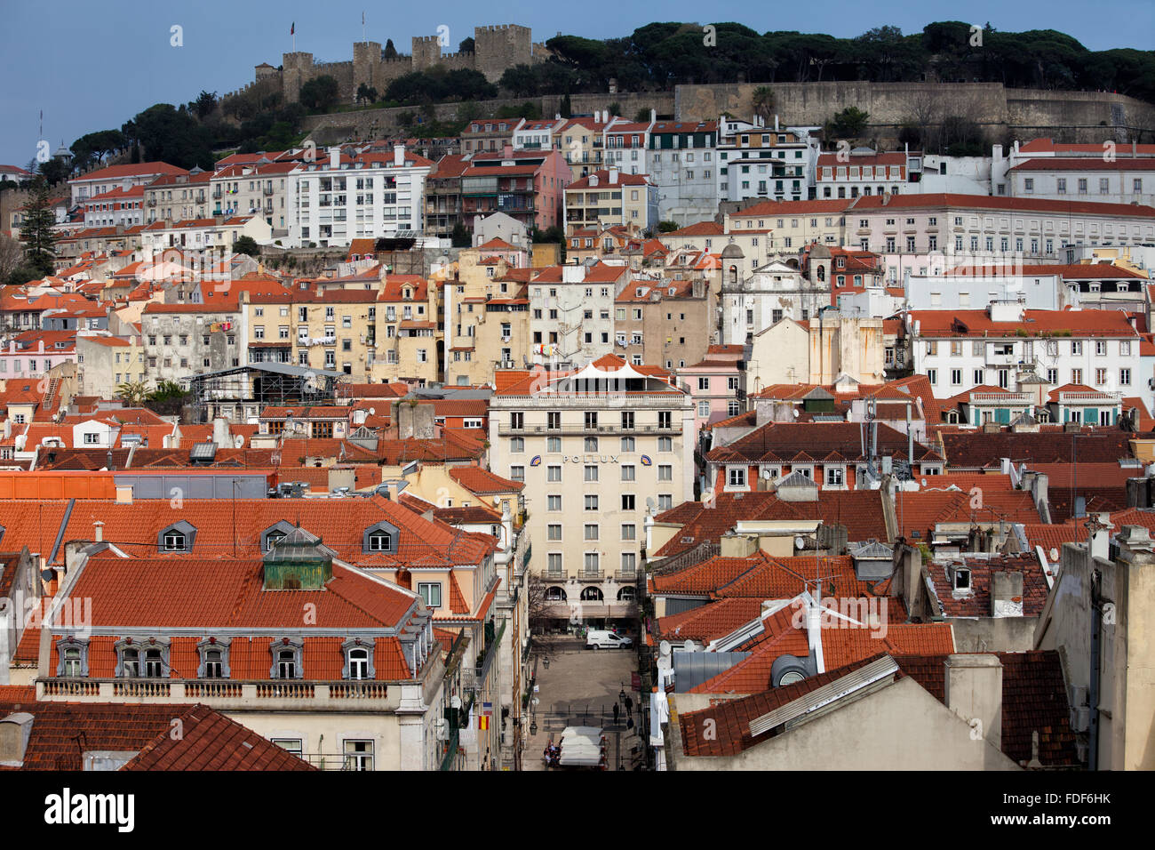 Paysage urbain de Lisbonne au Portugal, Vieille Ville, Centre-ville Banque D'Images