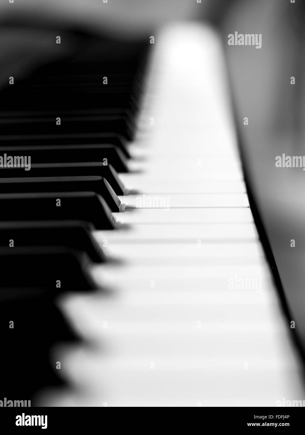 Clavier piano noir. Banque D'Images