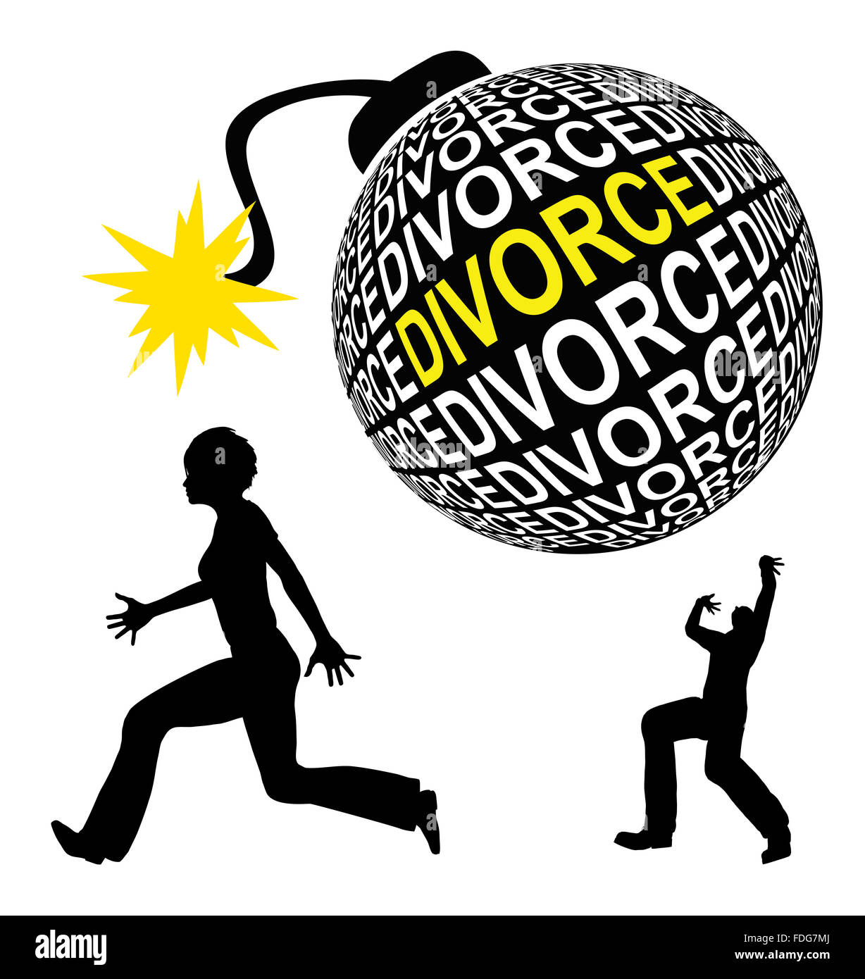 Syndrome de Divorce soudain Banque D'Images