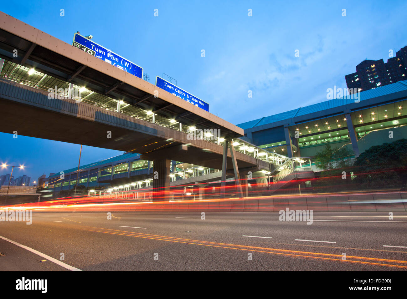La circulation sur l'autoroute à Hong Kong Banque D'Images