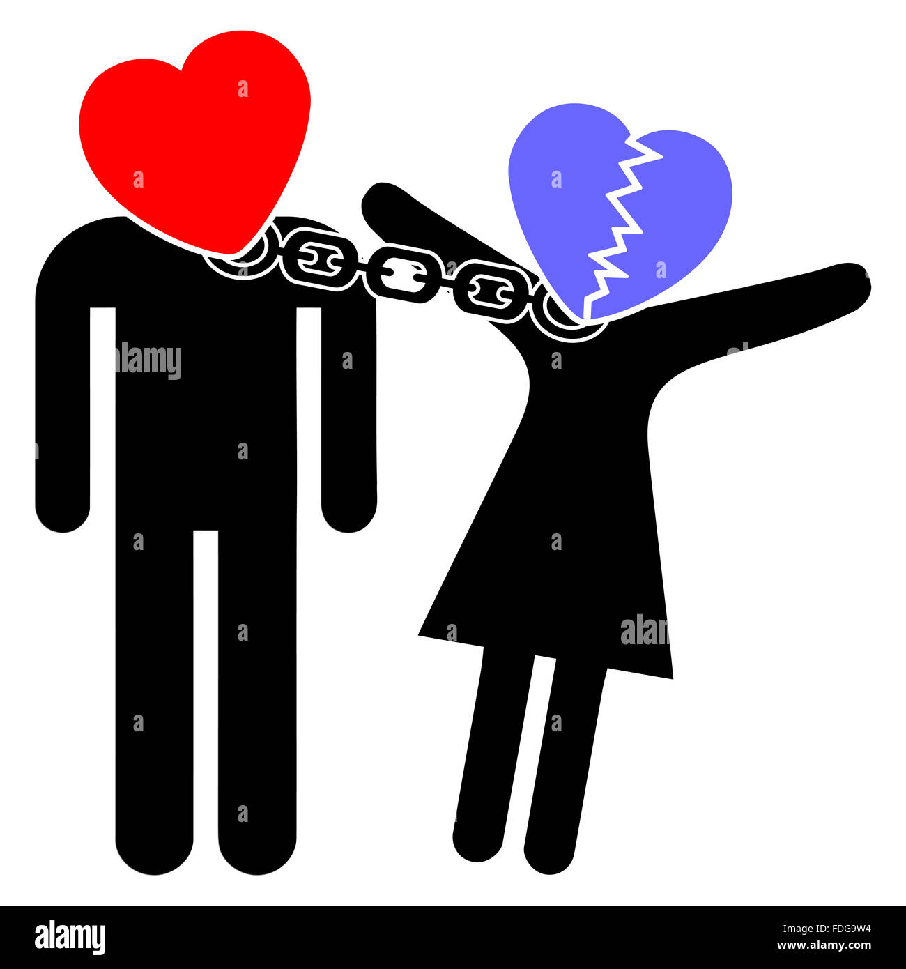 L'amour et l'Obsession Banque D'Images