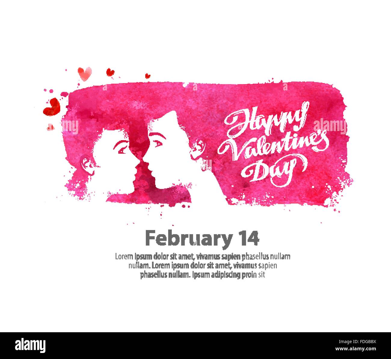 Happy Valentines Day. Vector illustration Illustration de Vecteur