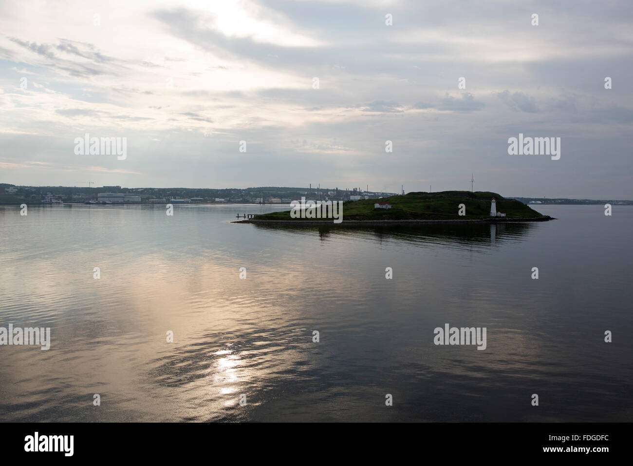 L'île George, la baie d'Halifax, au Canada. Banque D'Images