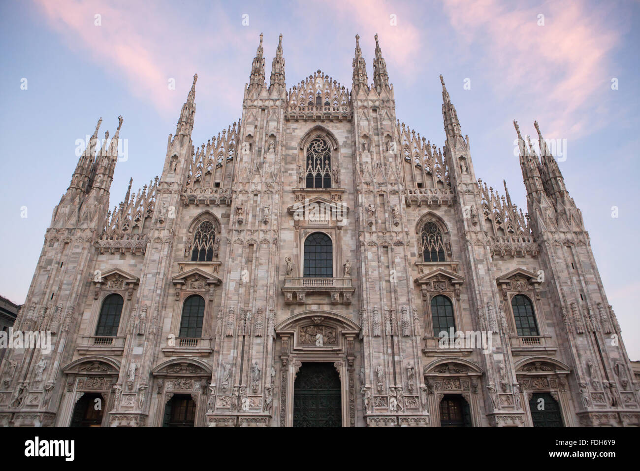 La cathédrale de Milan (Duomo di Milano) à Piazza del Duomo à Milan, Lombardie, Italie. Banque D'Images