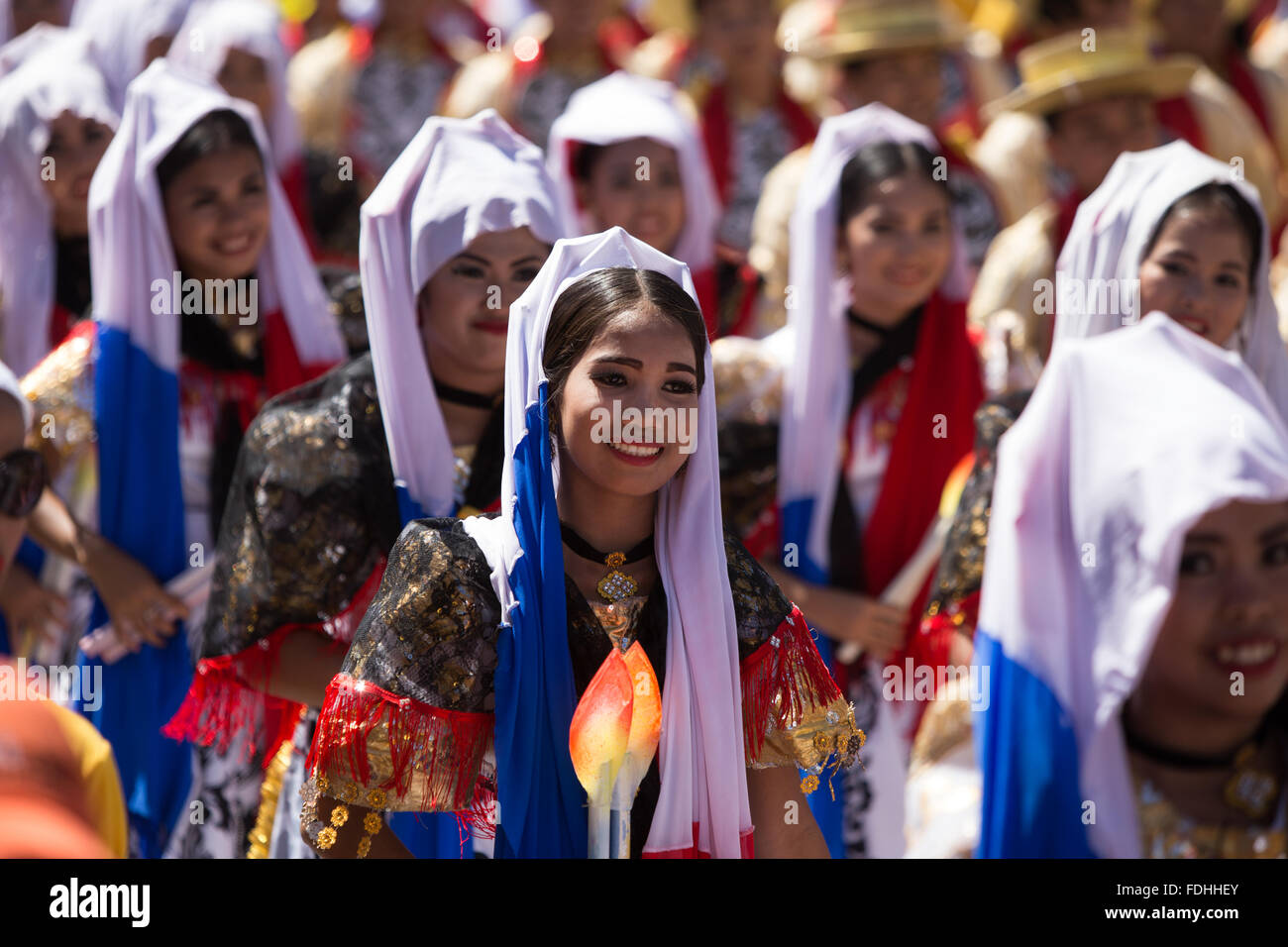 La ville de Cebu, Philippines 17/01/2016.Sinulog Festival,Grande Street Parade. Banque D'Images