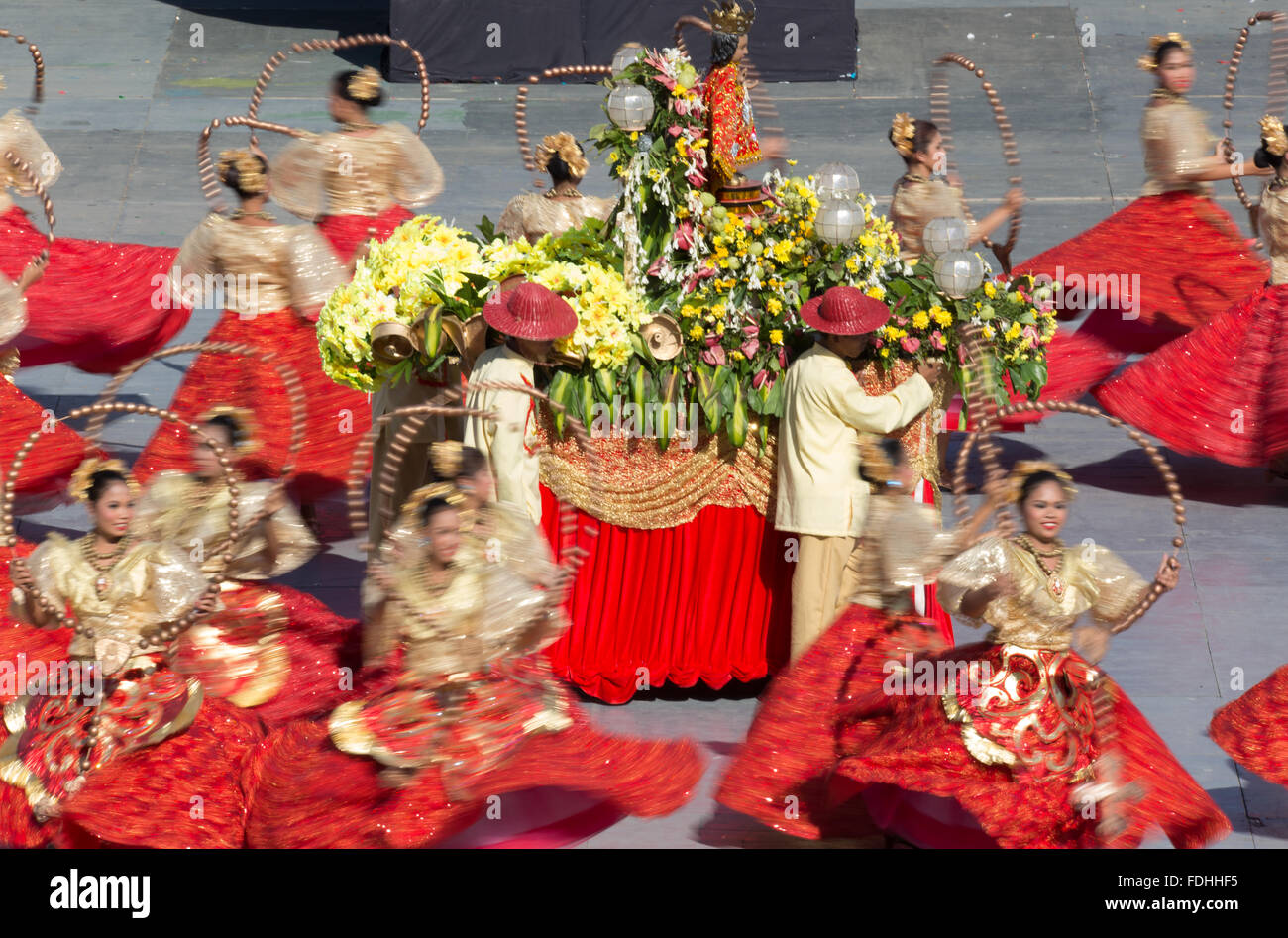 La ville de Cebu, Philippines 18/01/2016.Sinulog Festival Remise des prix. Banque D'Images