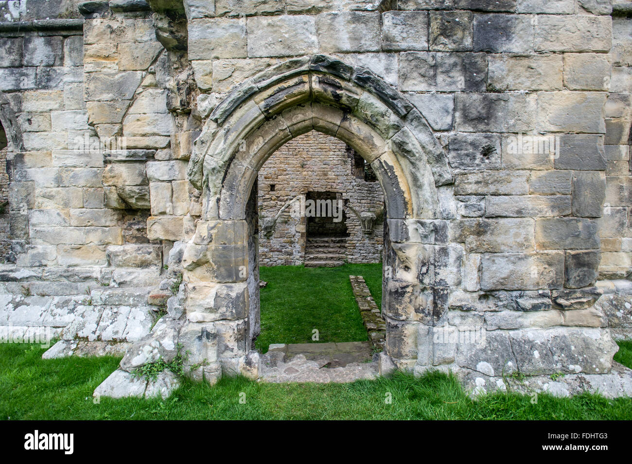 Abbaye d'Easby dans le Yorkshire, England, UK Banque D'Images