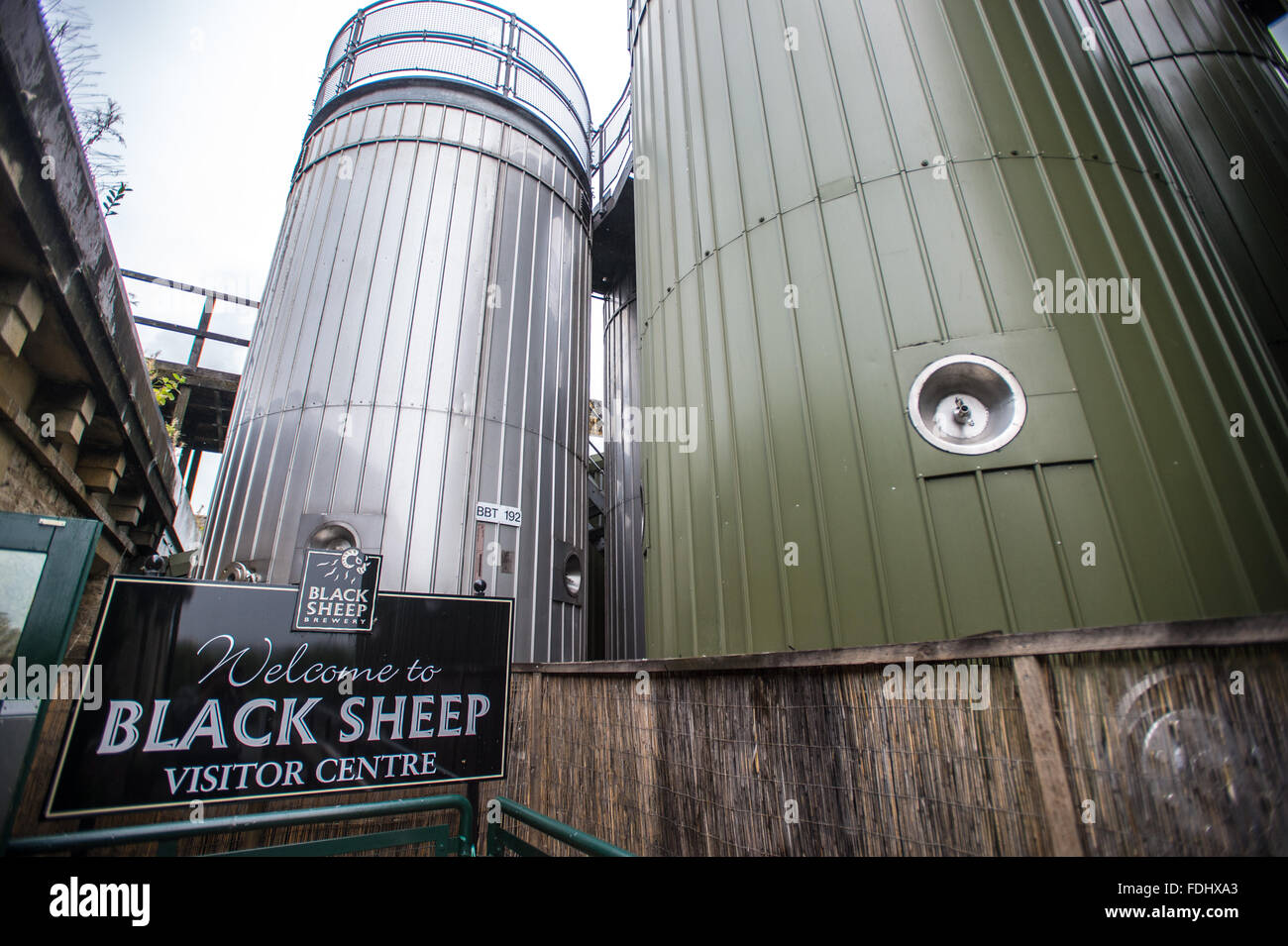 Le Black Sheep Brewery Visitor Centre à Masham dans Yorkshire, Angleterre, Royaume-Uni. Banque D'Images