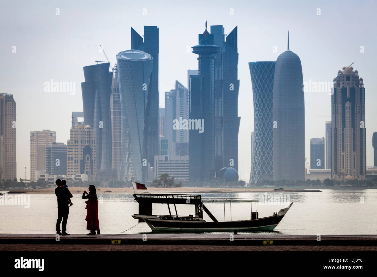 Gratte-ciel de Doha, Doha, Qatar Banque D'Images