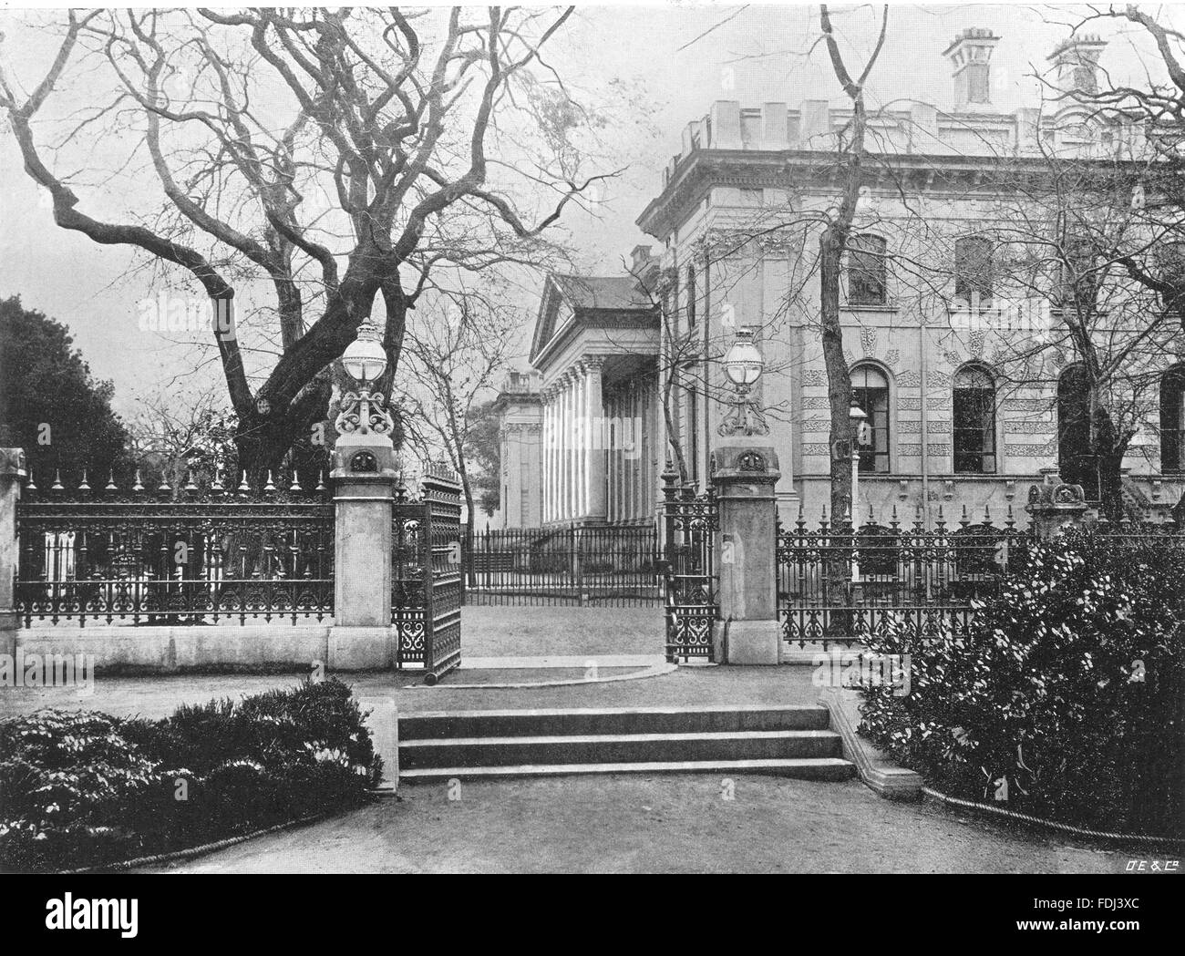 Afrique du Sud : South African Public Library, antique print 1899 Banque D'Images