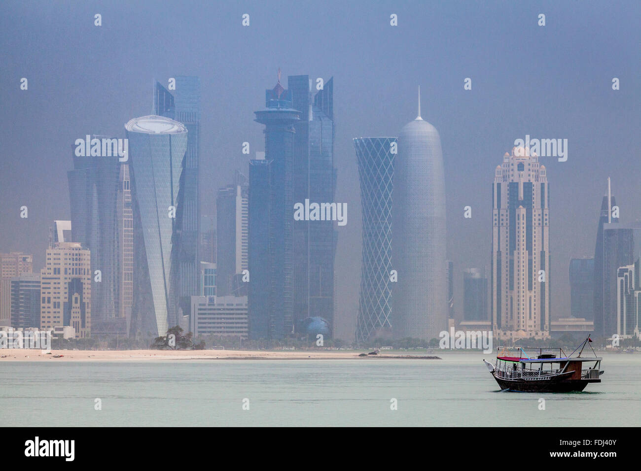 Gratte-ciel de Doha, Doha, Qatar Banque D'Images