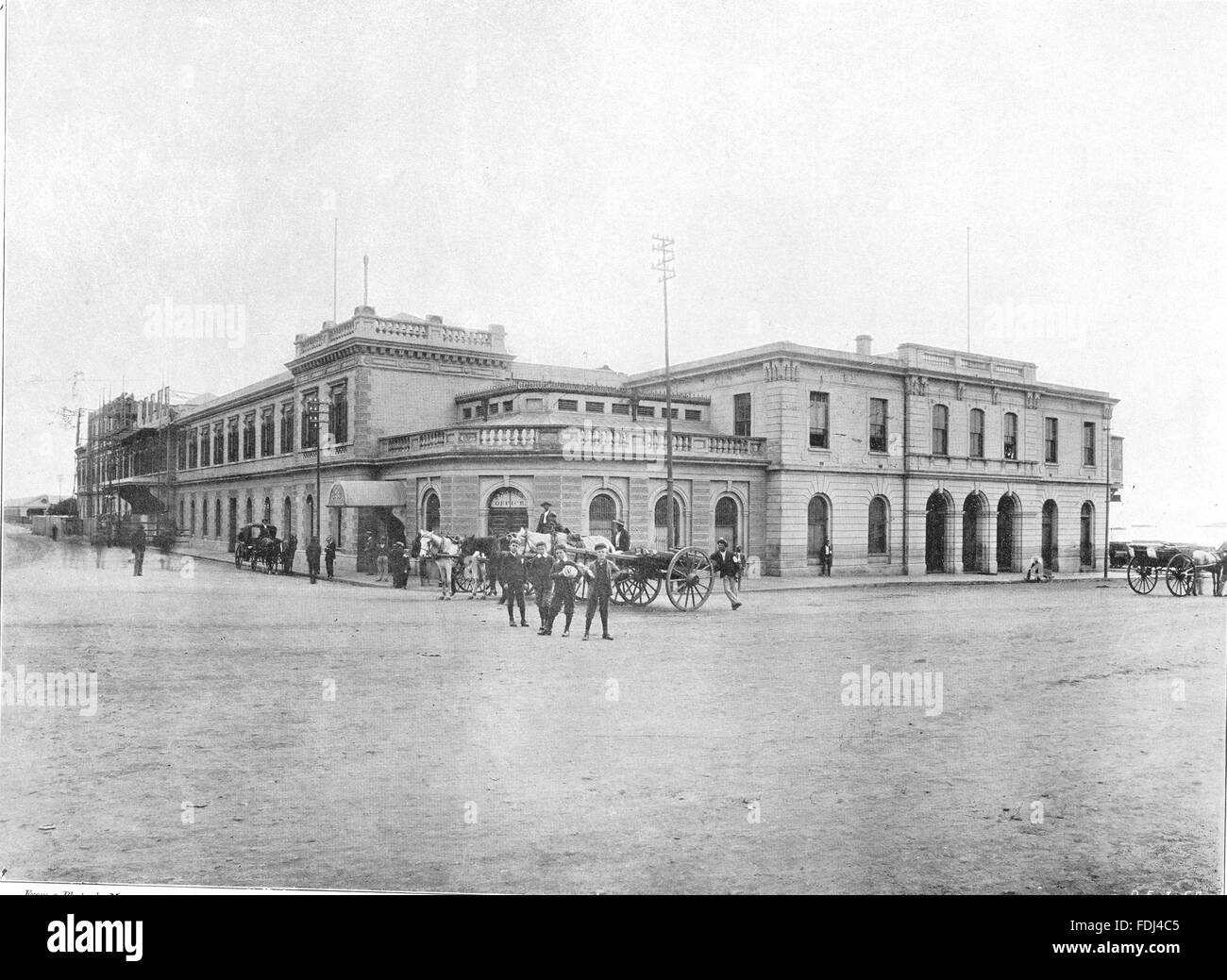 Afrique du Sud : la gare, l'ancien 1899 Banque D'Images