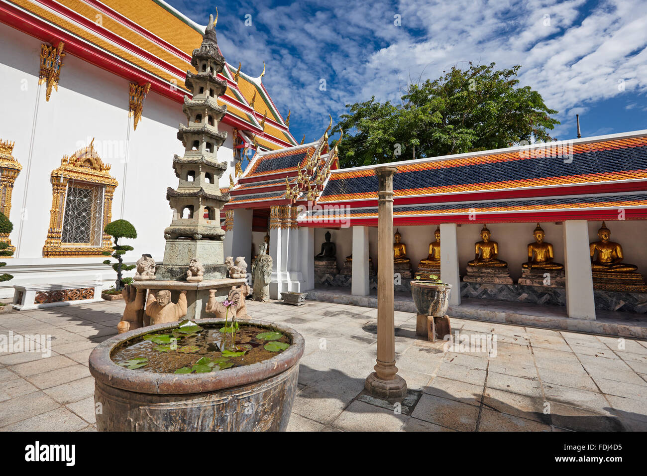 Temple de Wat Pho à Bangkok, Thaïlande. Banque D'Images