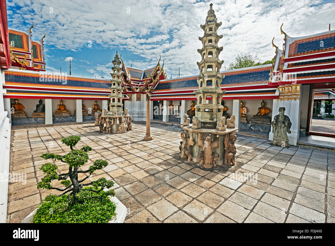 Temple de Wat Pho à Bangkok, Thaïlande. Banque D'Images
