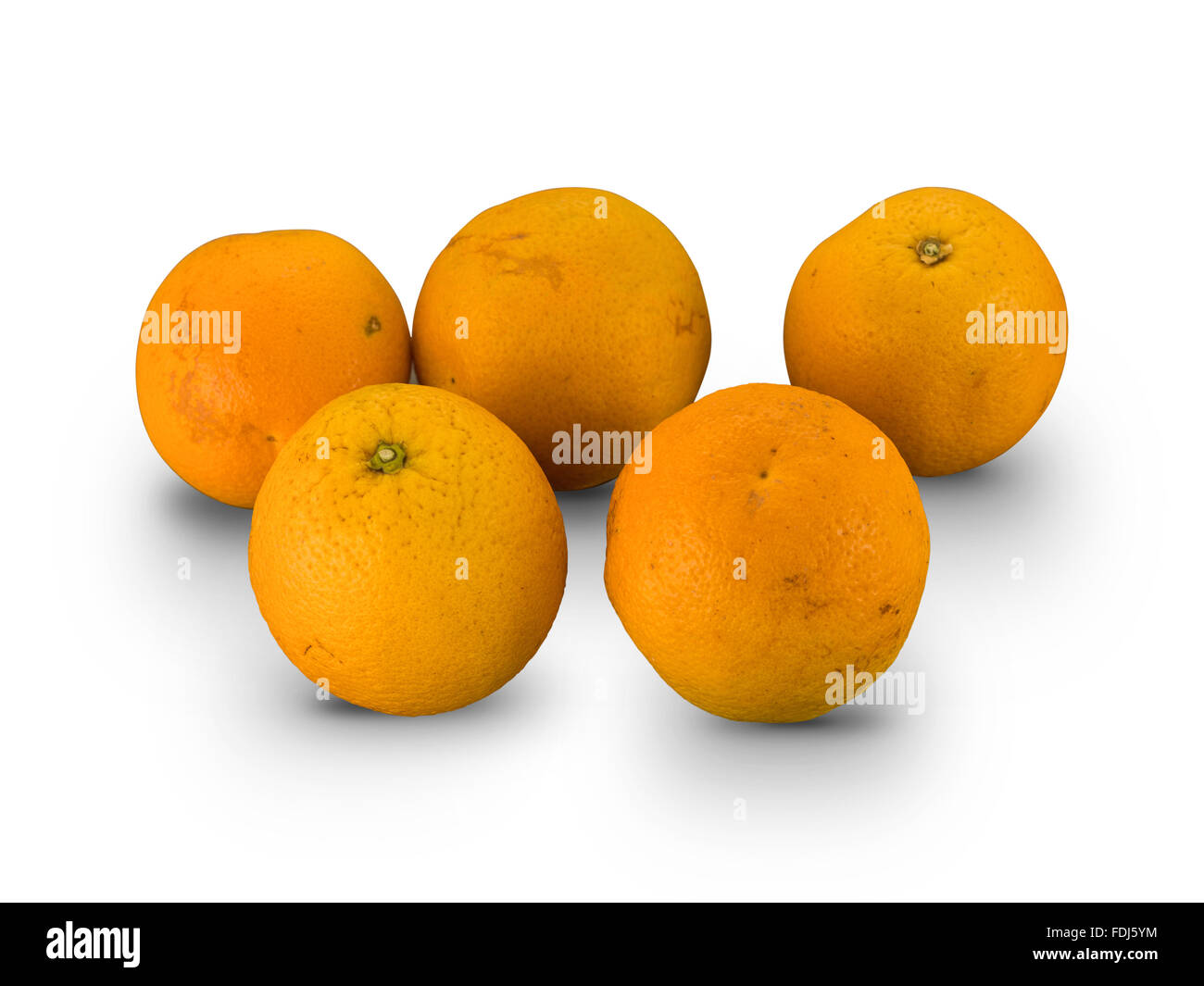 Milieu organique oranges isolated on white Banque D'Images