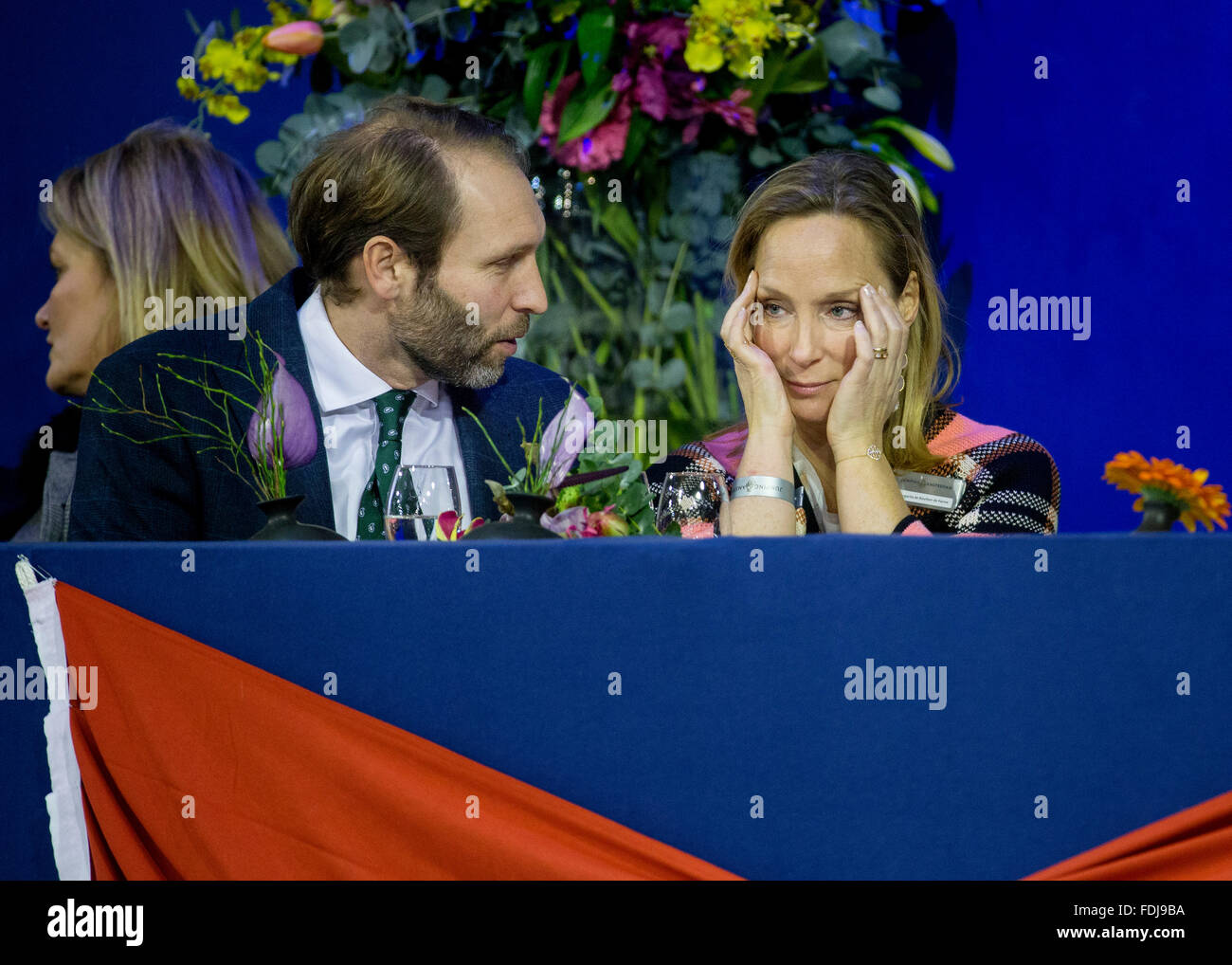 La princesse Margarita et Tjalling ten Cate Jumping Amsterdam, Pays-Bas, 29 janvier 2016. Photo : Patrick van Katwijk/ POINT DE VUE - PAS DE FIL - SERVICE Banque D'Images