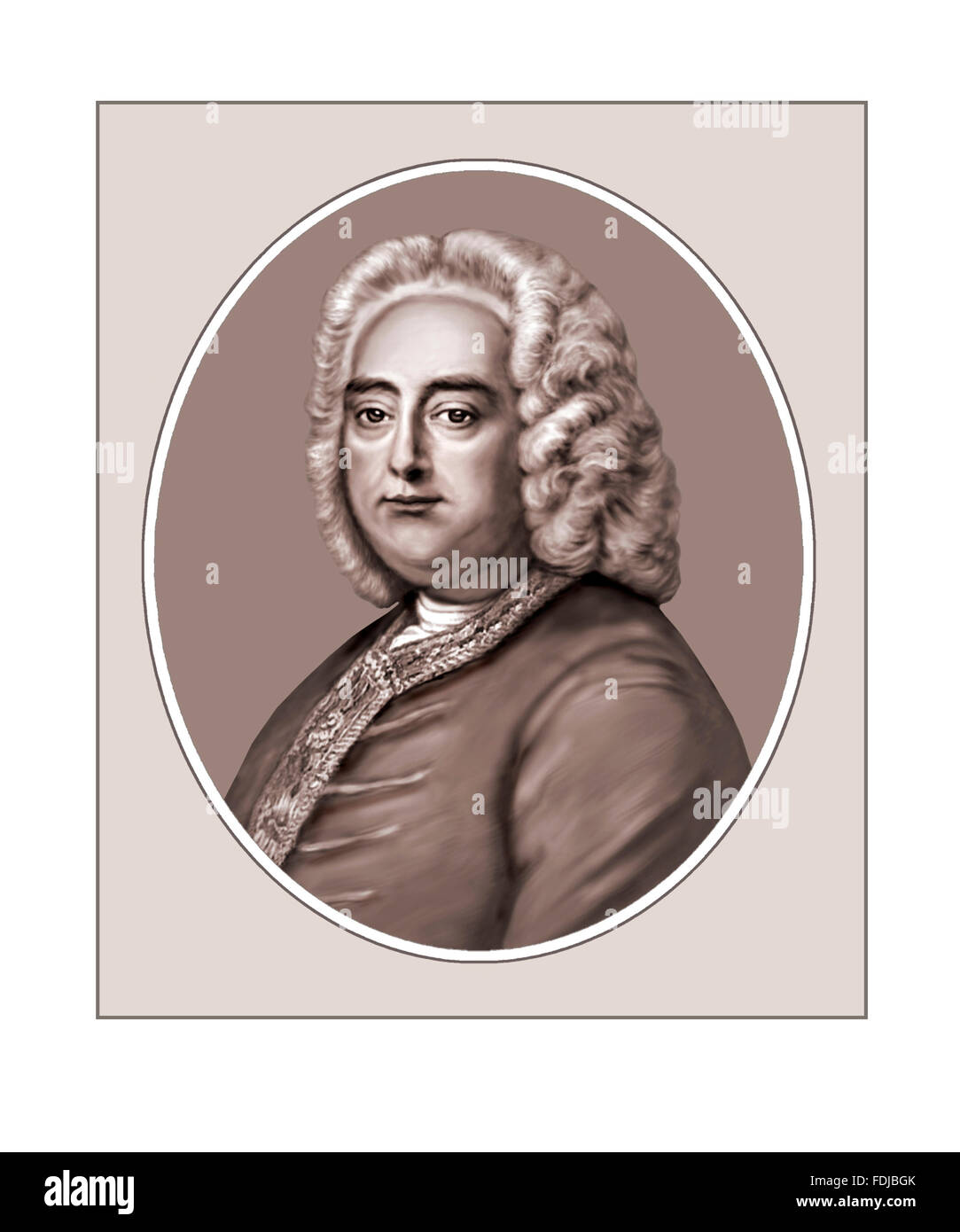 Georg Friedrich Haendel, compositeur, Portrait Banque D'Images