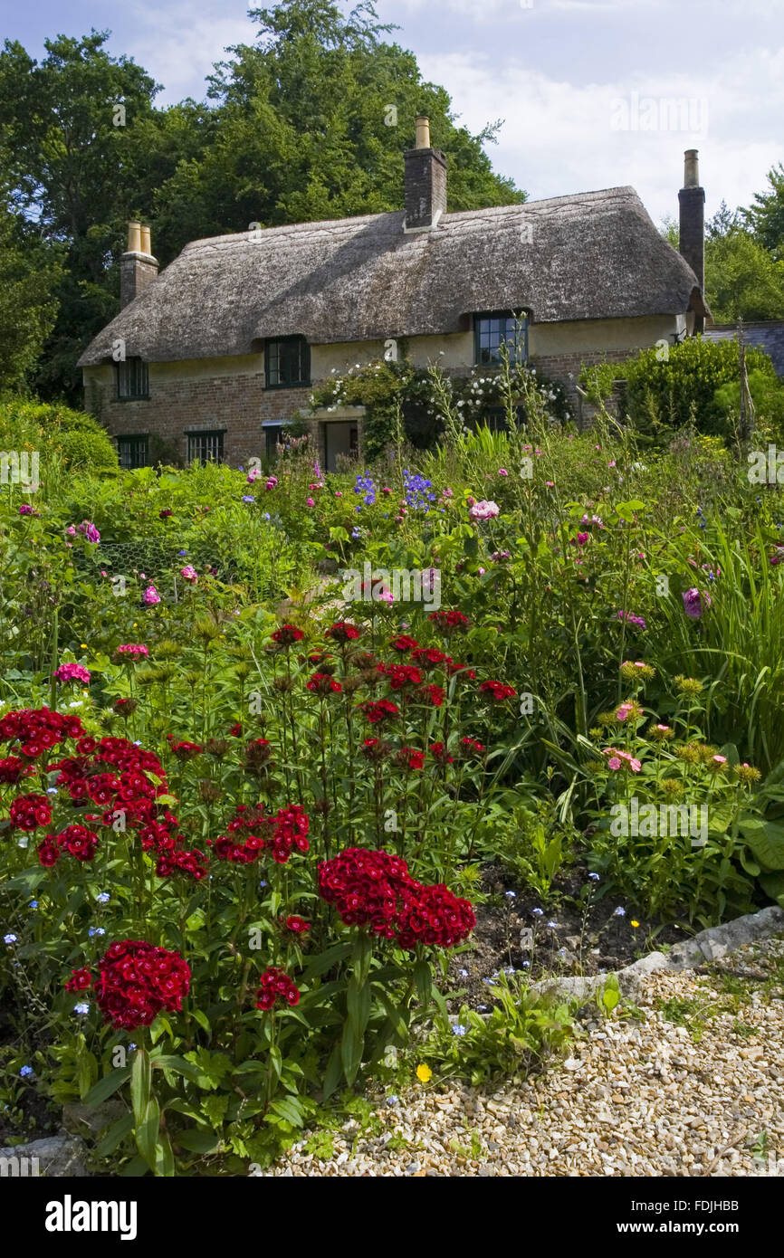 Hardy's Cottage, le lieu de naissance en 1840 de l'écrivain et poète Thomas Hardy , plus à George Sanders, près de Dorchester, Dorset. Banque D'Images