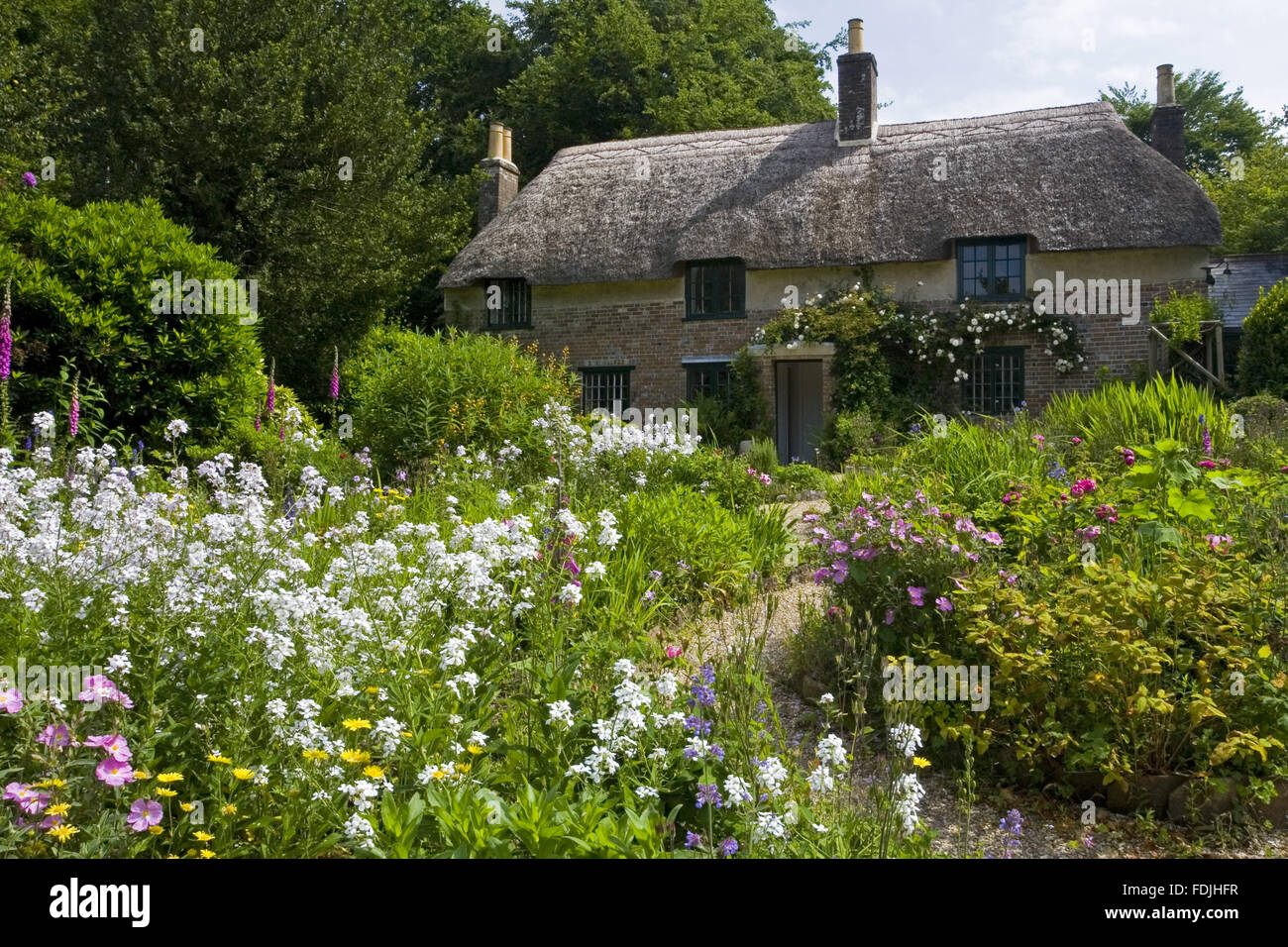 Hardy's Cottage, le lieu de naissance en 1840 de l'écrivain et poète Thomas Hardy , plus à George Sanders, près de Dorchester, Dorset. Banque D'Images