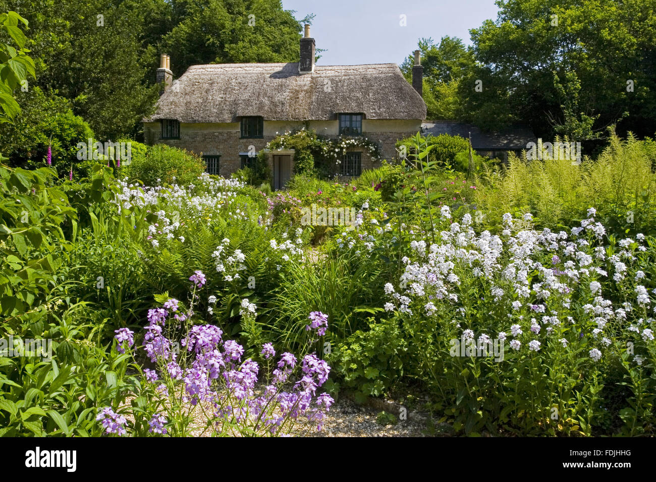 Hardy's Cottage, le lieu de naissance en 1840 de l'écrivain et poète Thomas Hardy , plus à George Sanders, près de Dorchester, Dorset. Banque D'Images