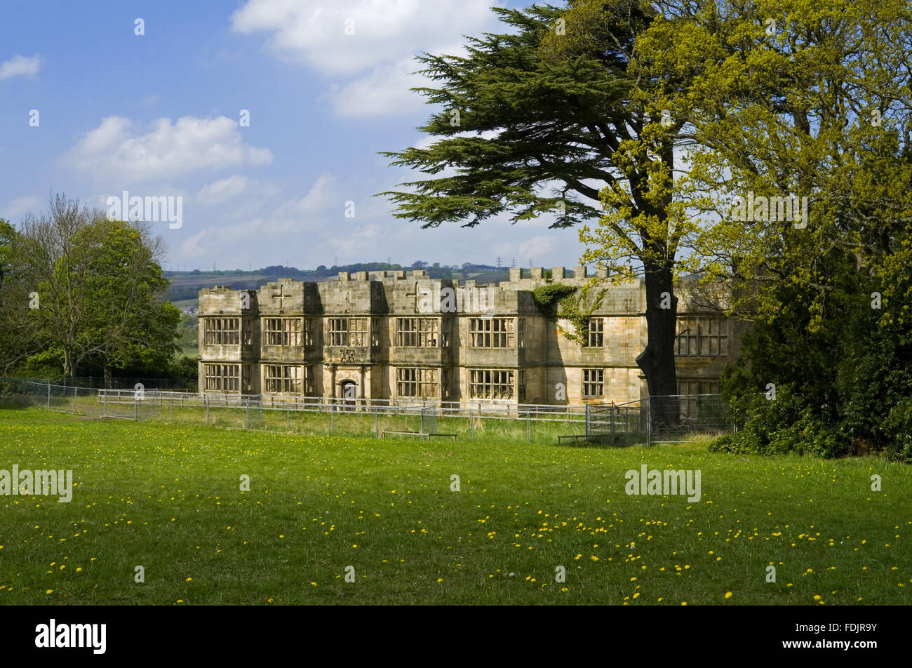 Gibside Hall, Newcastle upon Tyne. La maison a été construite entre 1603 et 1620, avec des modifications à la fois dans les 18e et 19e siècles. George Bowes a hérité de la succession en 1722 et les motifs paysagers le Gibside Hall. Banque D'Images
