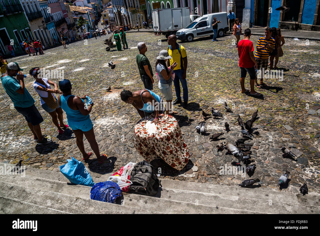 Largo Pelourinho, Salvador, Bahia, Brésil Banque D'Images