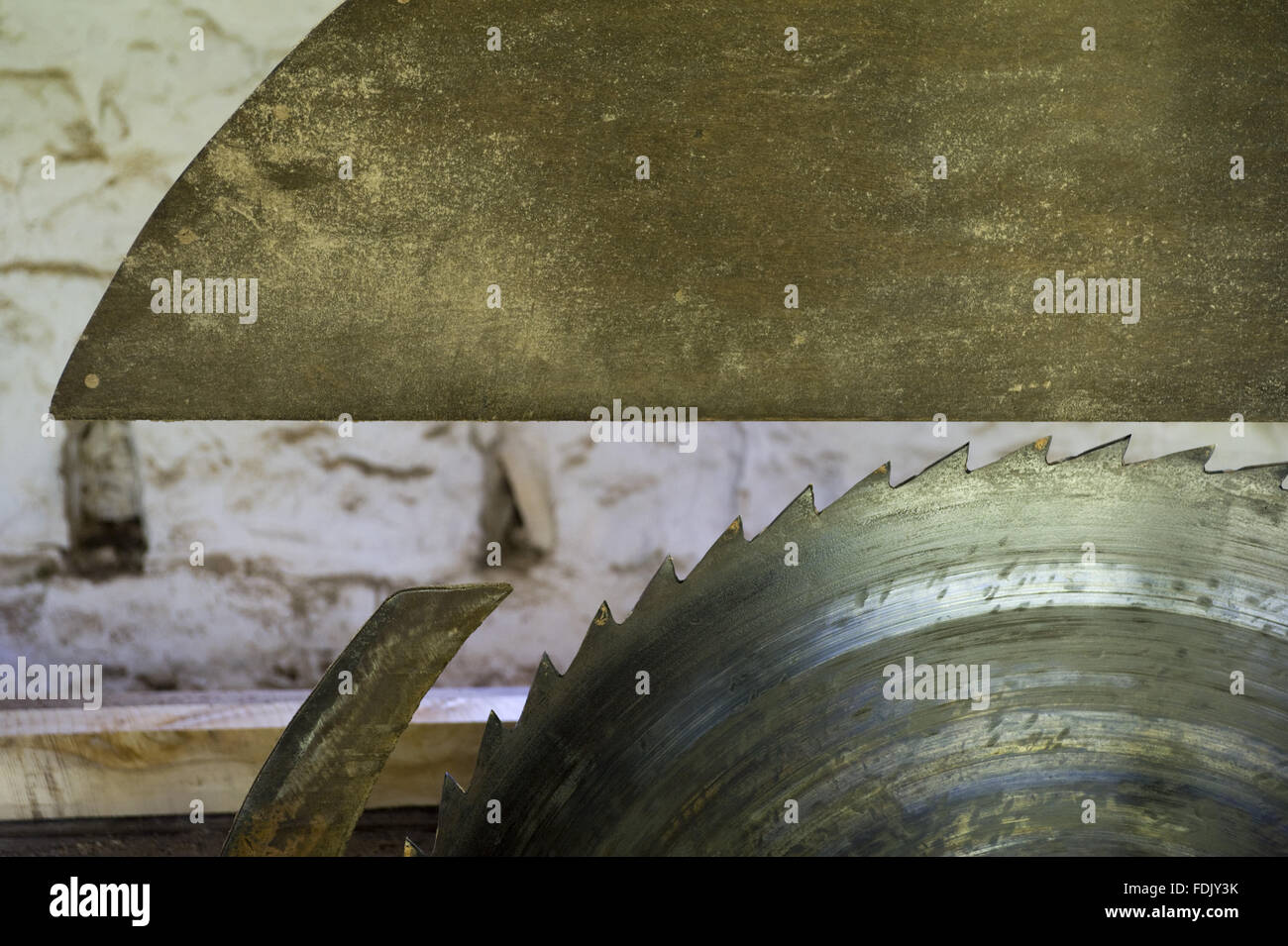 La roue dentée dans le xixe siècle scierie à Florence Court, Co. fermanagh, Irlande du Nord. Banque D'Images