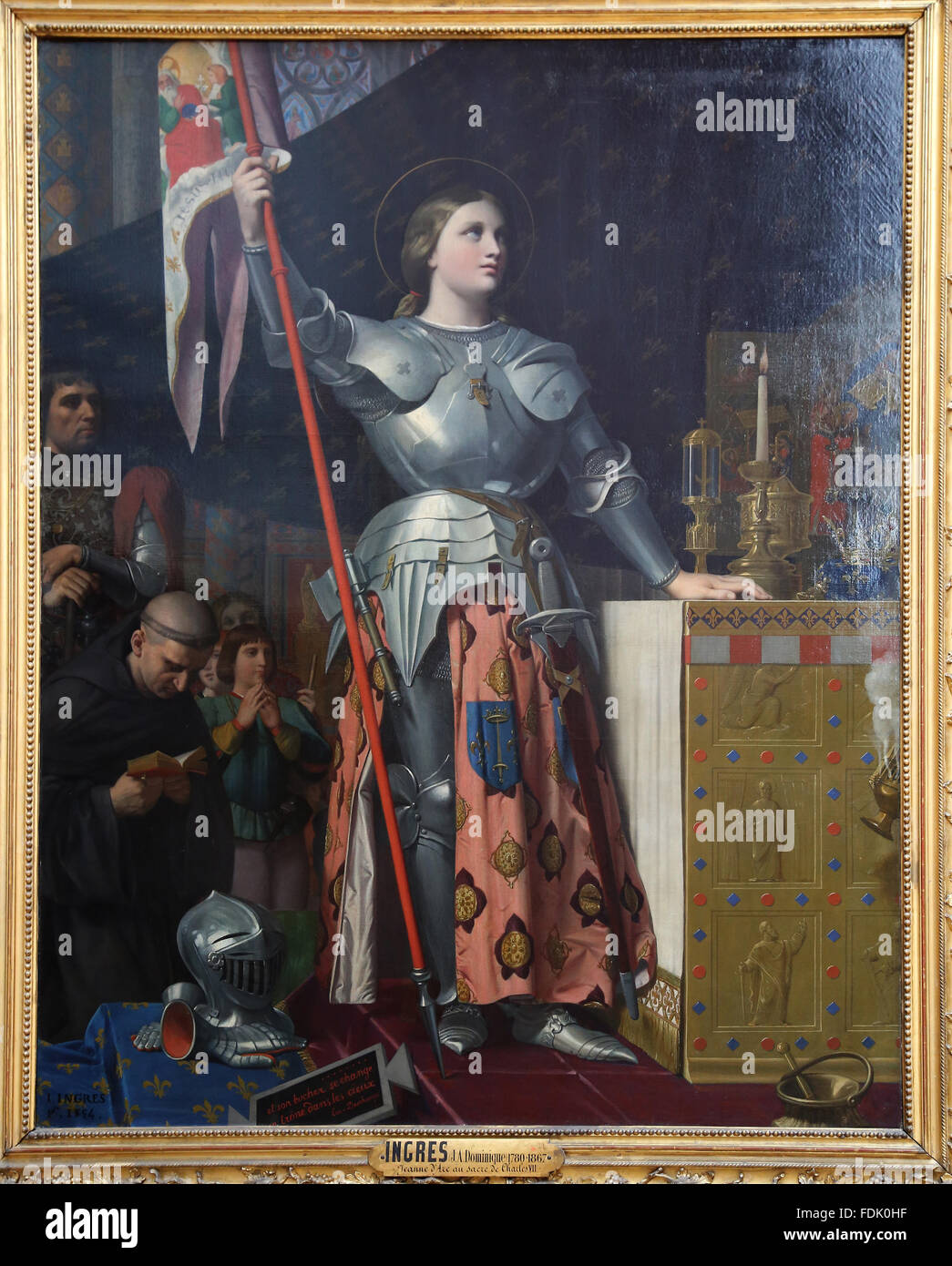 Jeanne d'Arc au sacre de Charles VII, 1854. Par Jean Auguste Dominique Ingres (1780-1867). Néoclassicisme. Musée du Louvre. Banque D'Images