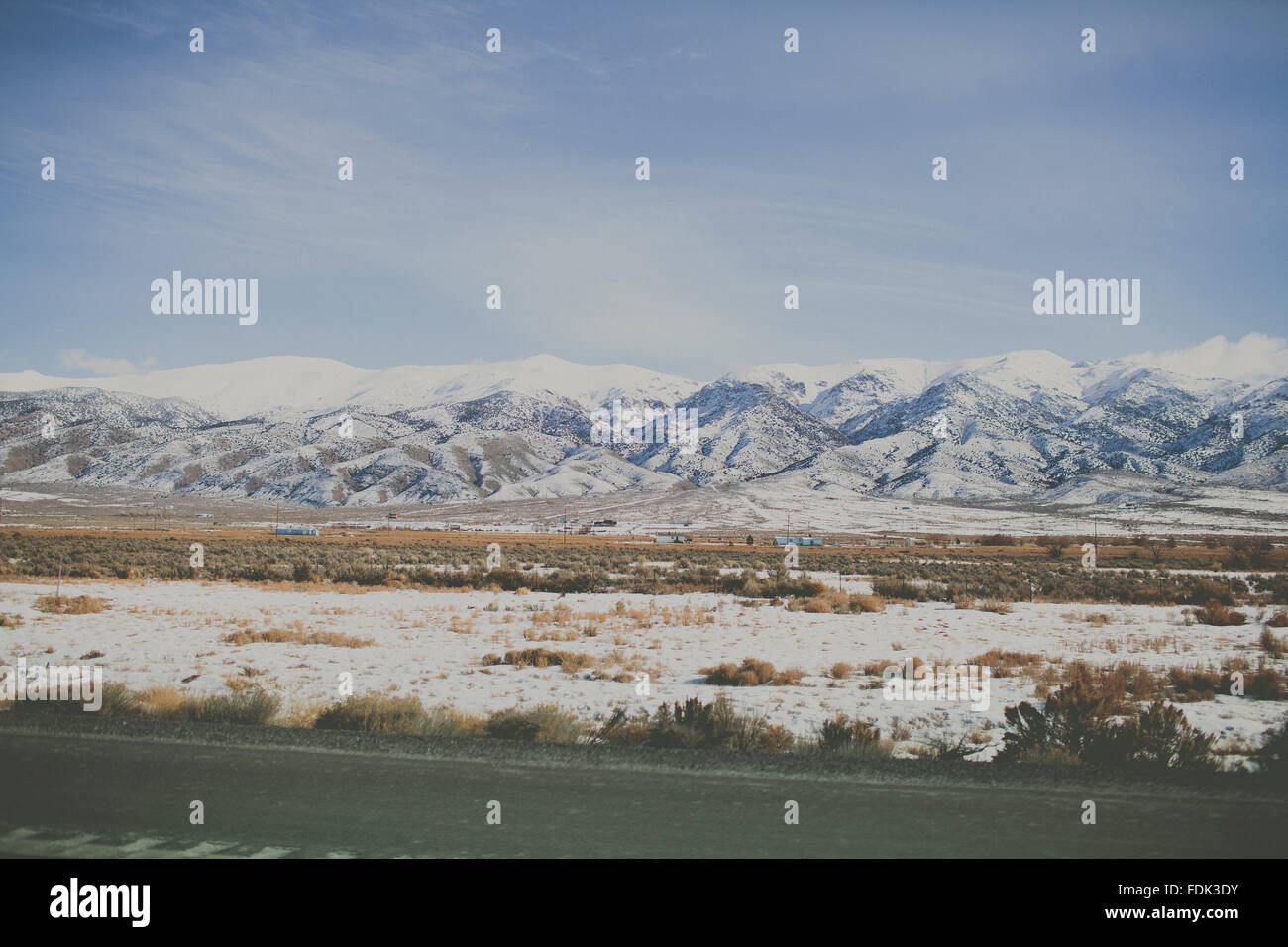 Montagnes couvertes de neige Banque D'Images