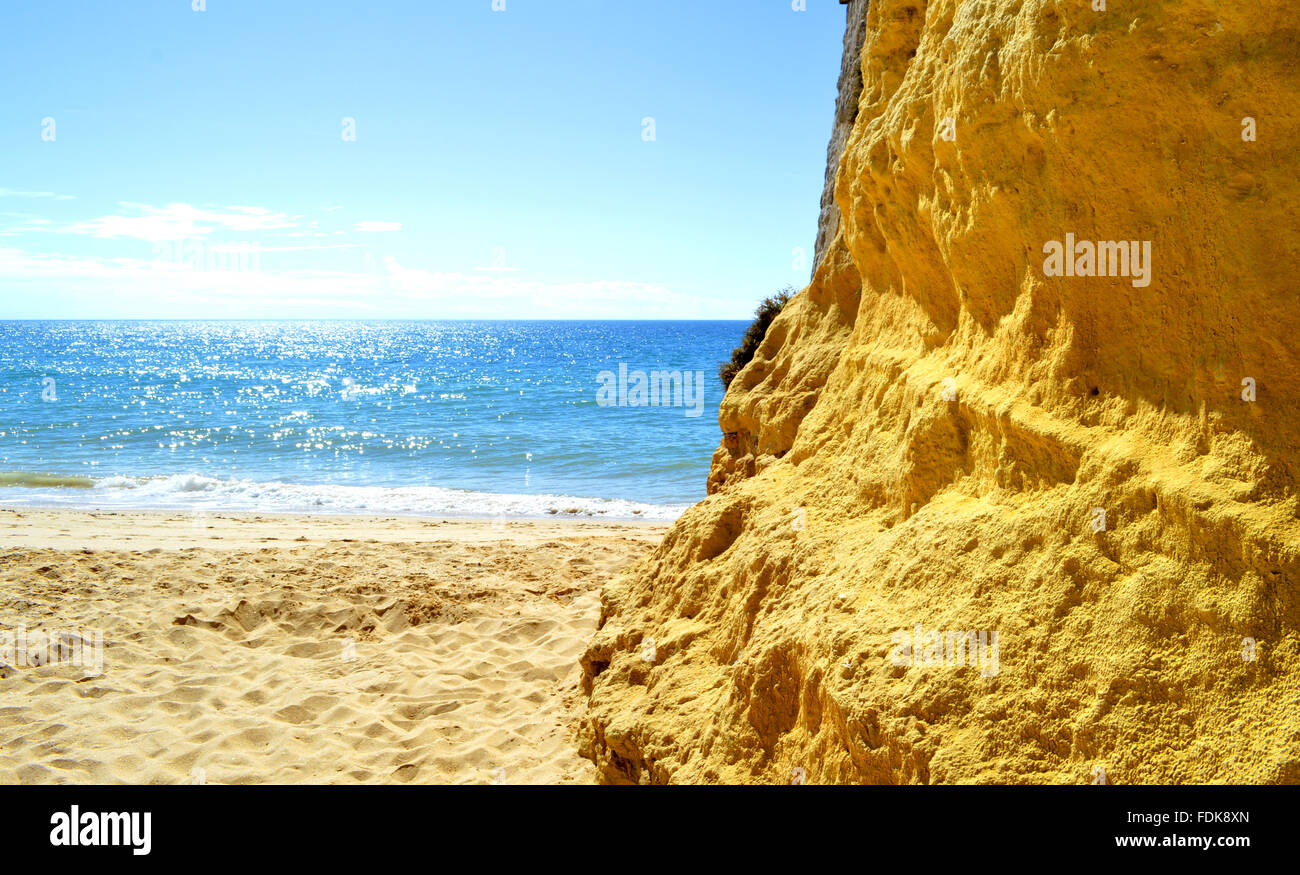 Armacao De Pera Beach sur l'Algarve Banque D'Images