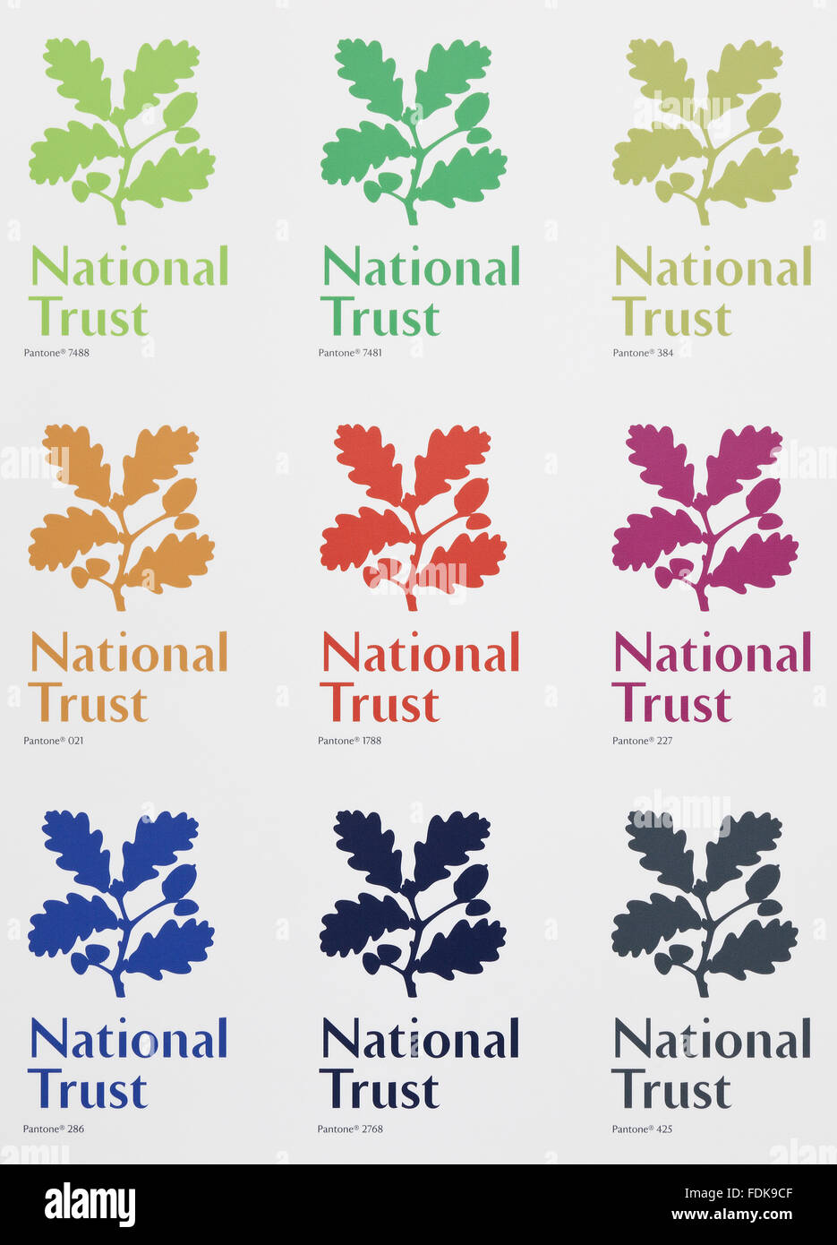 National Trust logo dans de nouvelles couleurs de marque Photo Stock Alamy