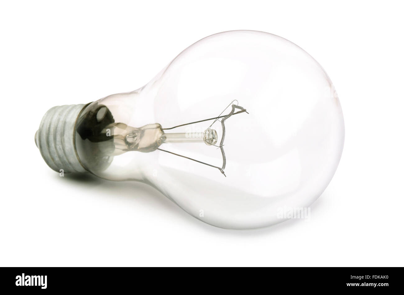 Ampoule Lumière sur un fond blanc Banque D'Images