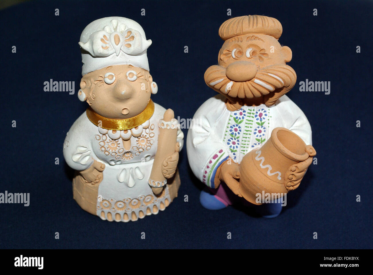 Souvenirs de l'Ukraine en terre cuite Banque D'Images