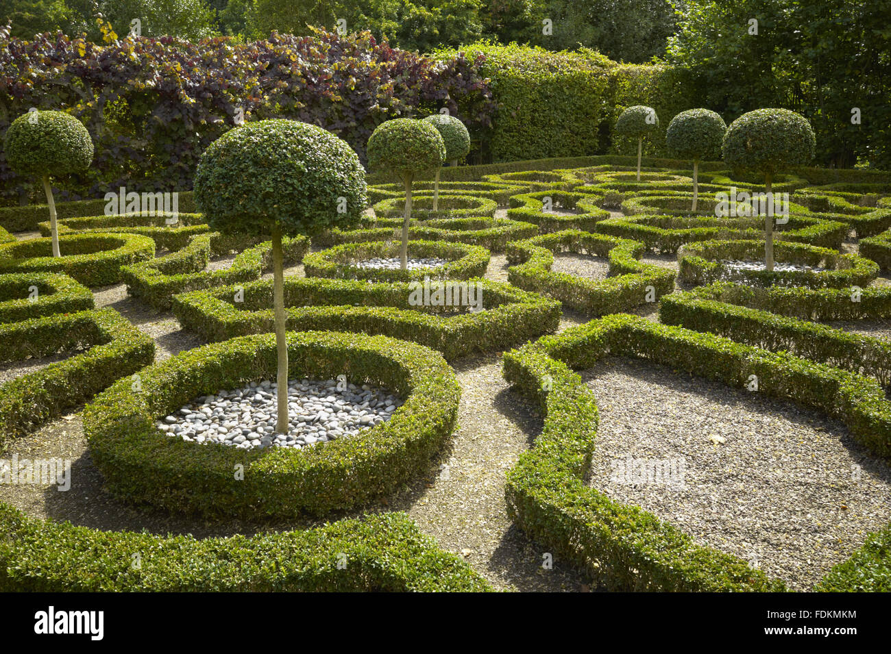 Le Knot Garden à Moseley Old Hall, Staffordshire. Banque D'Images