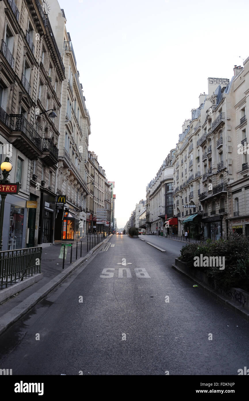 Vide Paris - 15/08/2013 - France / Ile-de-France (région) / Paris - rue du Renard. Rues désertes de Paris le mois d'août Banque D'Images