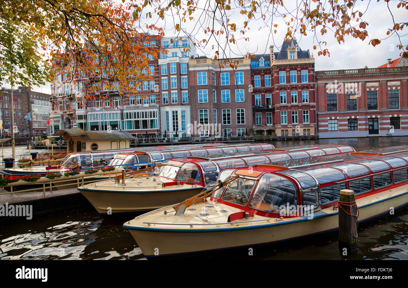 Excursion en bateau,Amsterdam Banque D'Images